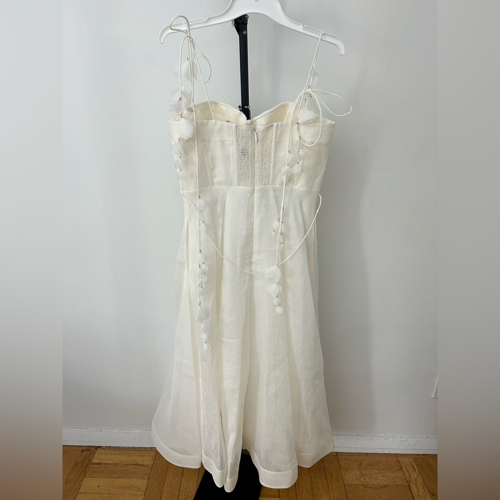 Zimmermann White Spaghetti-Strap A-Line Wedding Dress - Picture 12 of 16